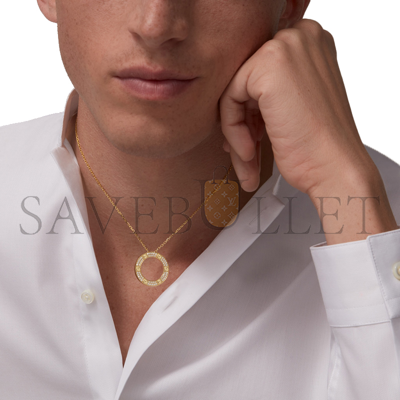 CARTIER LOVE NECKLACE, PAVED B7058400